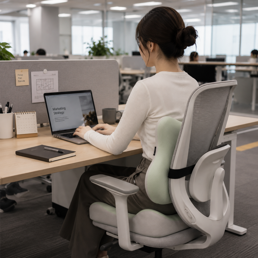 Ergonomic Lumbar Support Seat Cushion Set